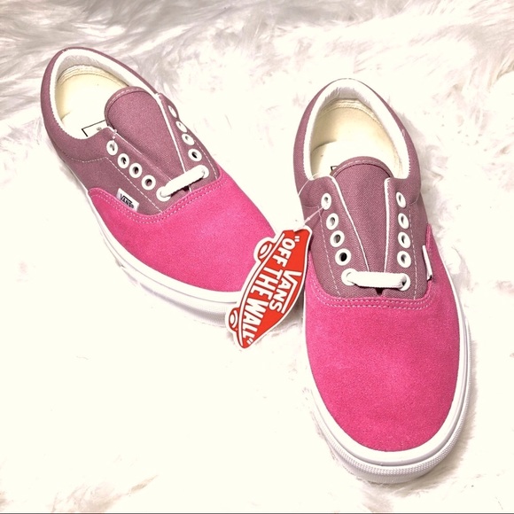 💗NWT!!! Vans Era Nostalgia Rose Low Suede Canvas Skate Shoe W 8 - Picture 2 of 8
